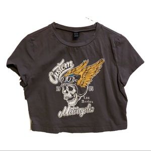 motorcycle crop tee